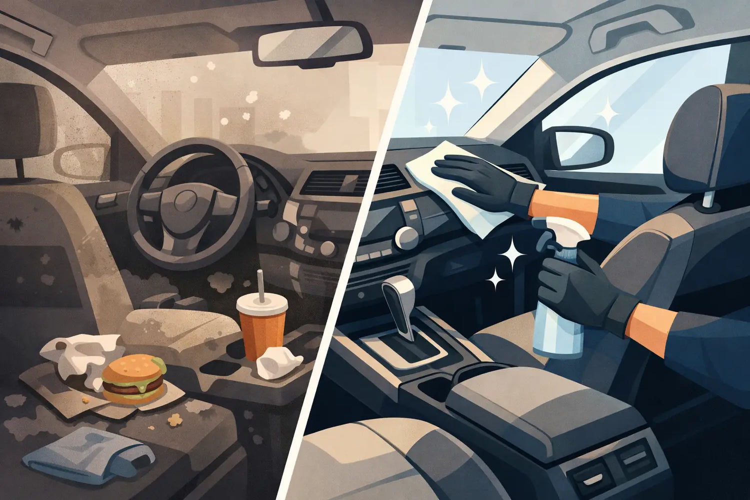 Interior Detailing Transformation Example